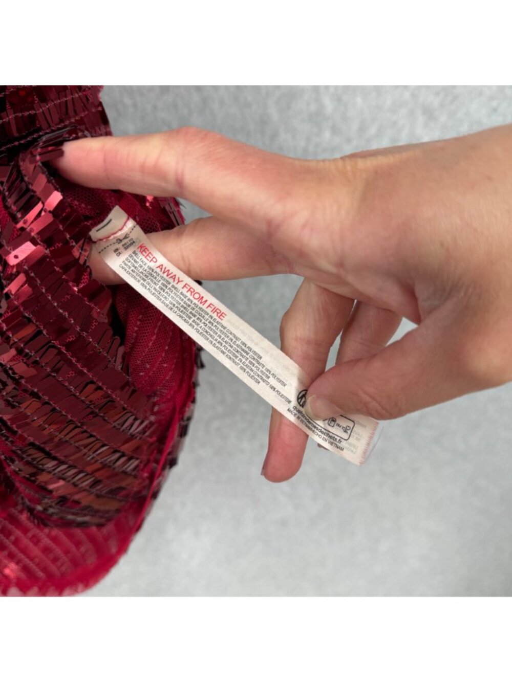 Intimately Free People Disco Fever Cami Top Size M Red Sequin Adjustable Party - Picture 6 of 11